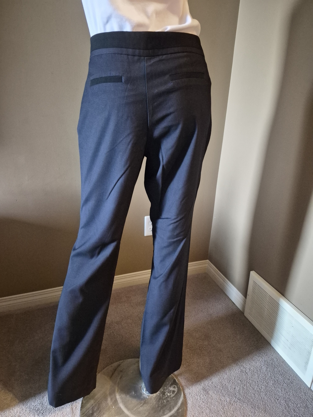 Ricki's Navy Blue With Black Trim Boot Cut Dress Pants - Picture 4 of 5